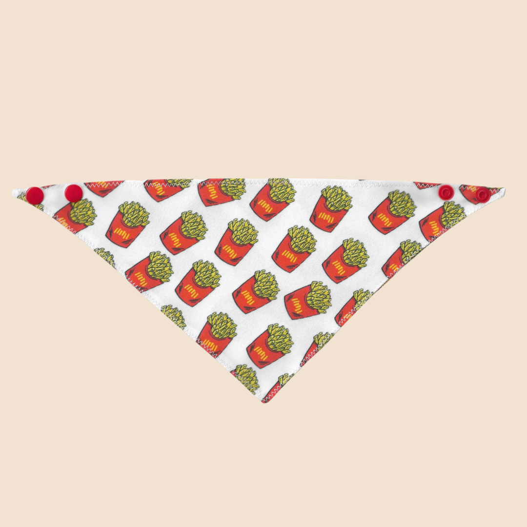 French Fries Snap-on Bandana - Wiggly Pup Bandana