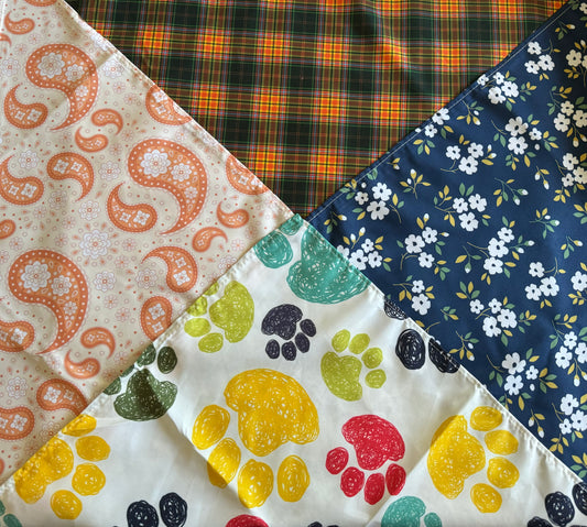 Classic Trio Bandana Pack – Plaid, Paisley & Floral