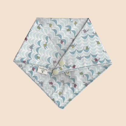 Seawater Fishes Snap-on Bandana - Wiggly Pup Bandana